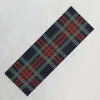 Navy Blue Red Classic Plaid Yoga Mat Gallery Image 1