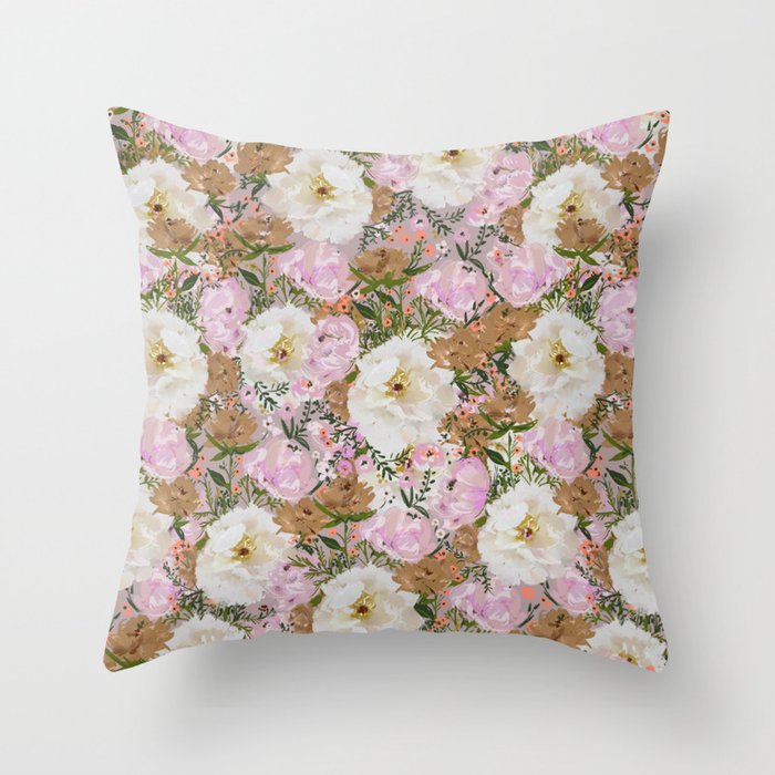 Summer Bouquet Throw Pillow Gallery Image 1