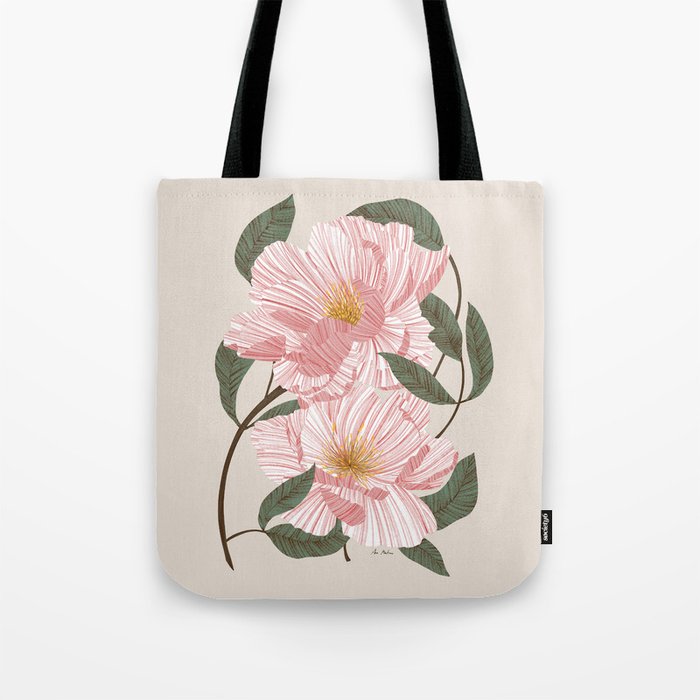 Peonies flowers I Tote Bag Gallery Image 1