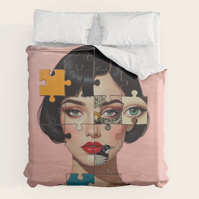 Puzzle Girl Lulu Duvet Cover Gallery Image 2