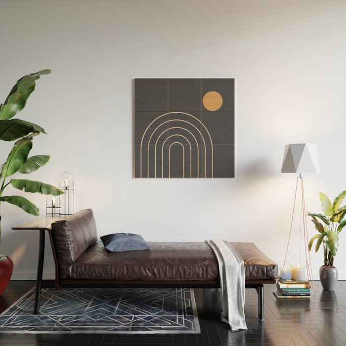 Minimal Geometric 84 Wood Wall Art Gallery Image 2