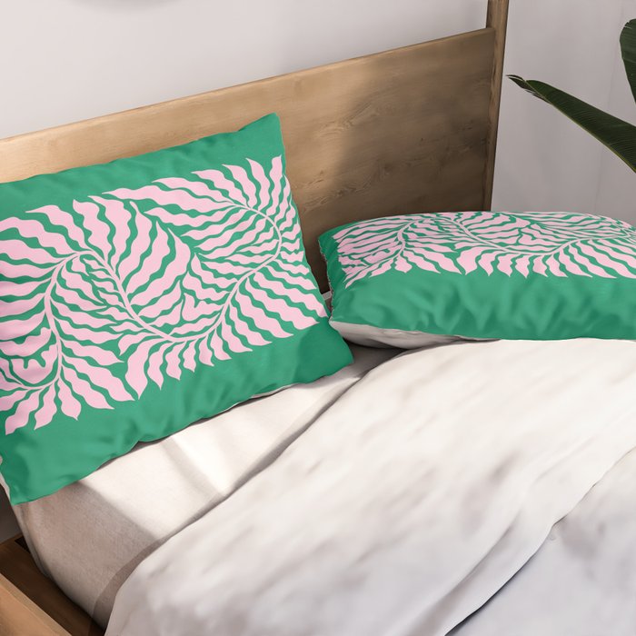 Sage & Chantilly Fern: Ferns 01 Pillow Sham Gallery Image 2