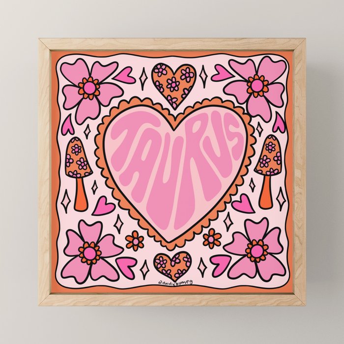 Taurus Heart Mini Art Print Gallery Image 1
