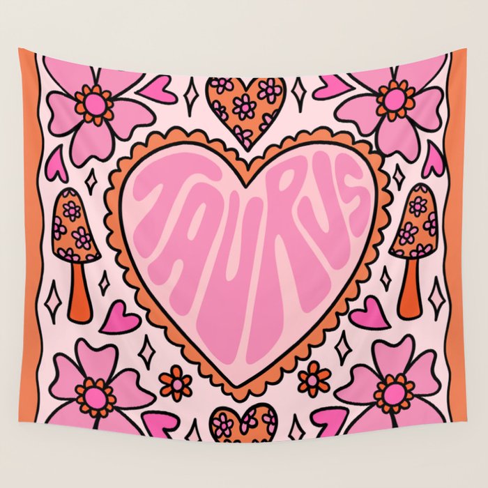 Taurus Heart Wall Tapestry Gallery Image 4