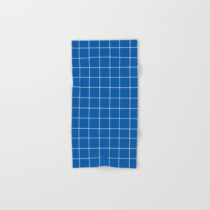 Grid (Sapphire Blue) Bath Towel Gallery Image 1