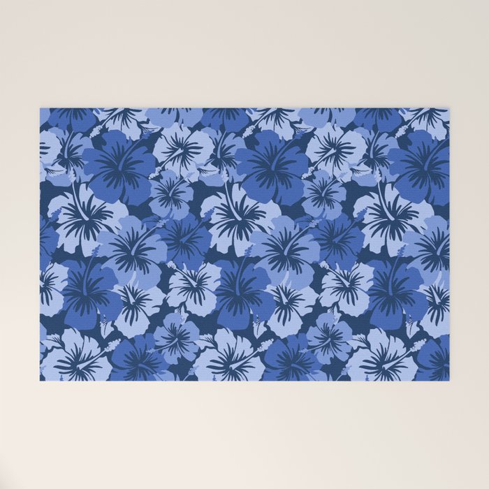 Epic Hibiscus Hawaiian Floral Aloha Shirt Print Welcome Mat Gallery Image 1