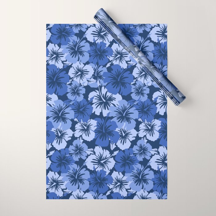Epic Hibiscus Hawaiian Floral Aloha Shirt Print Wrapping Paper Gallery Image 1