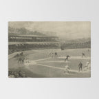 Vintage Illustration of a Baseball Game (1894) Rug Gallery Image 2