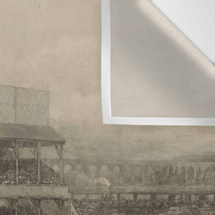 Vintage Illustration of a Baseball Game (1894) Wall Tapestry Gallery Image 3