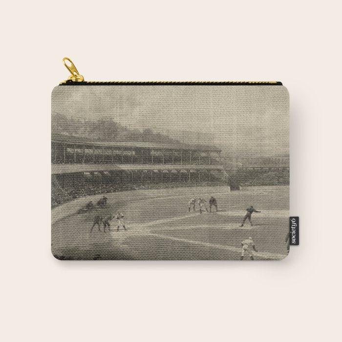 Vintage Illustration of a Baseball Game (1894) Carry All Pouch Gallery Image 1
