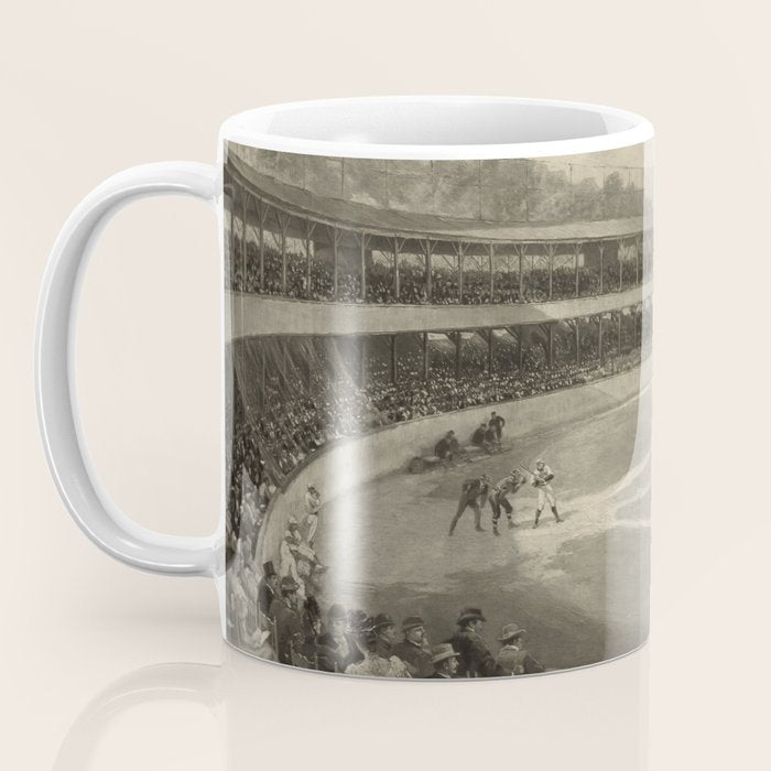Vintage Illustration of a Baseball Game (1894) Coffee Mug Gallery Image 3