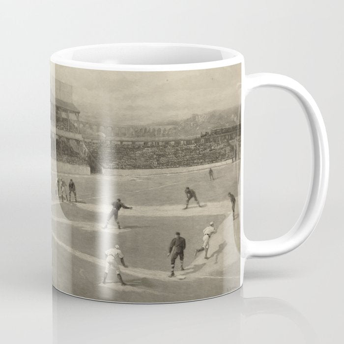 Vintage Illustration of a Baseball Game (1894) Coffee Mug Gallery Image 1