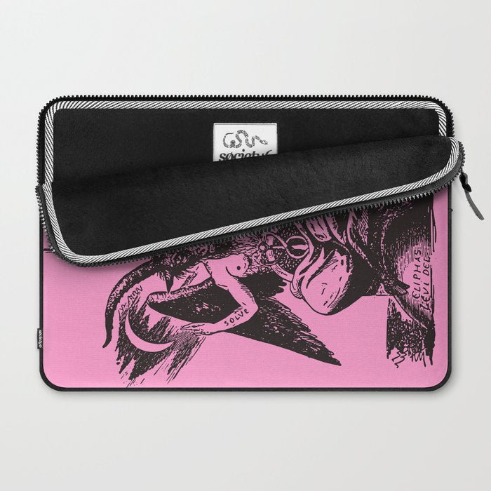Black and Pink Baphomet Laptop Sleeve Gallery Image 2