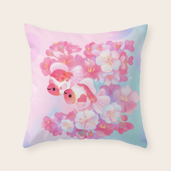Sakura Ryukin Throw Pillow Gallery Image 6