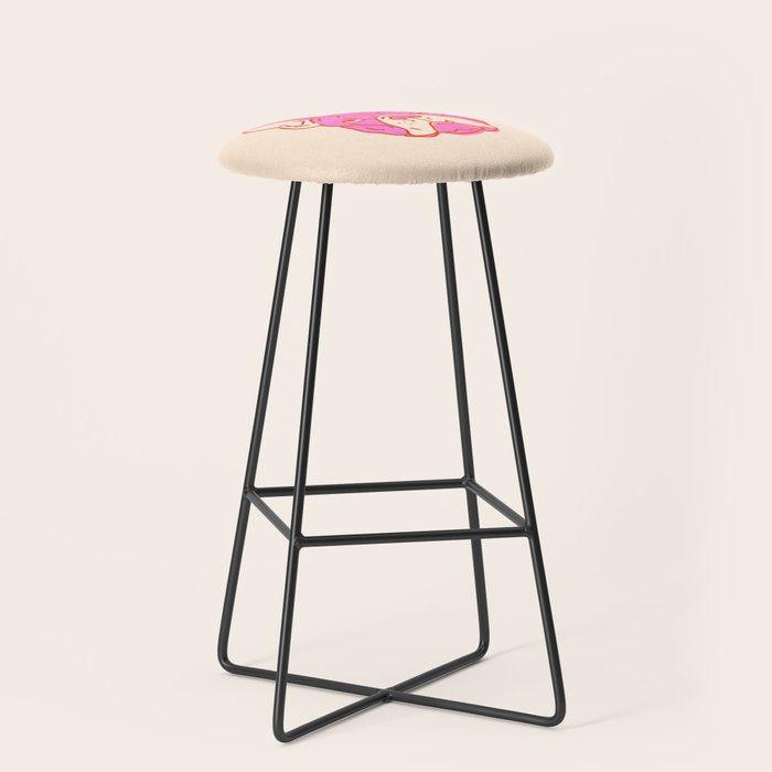 Hot Pink Bulldog Stool Gallery Image 1
