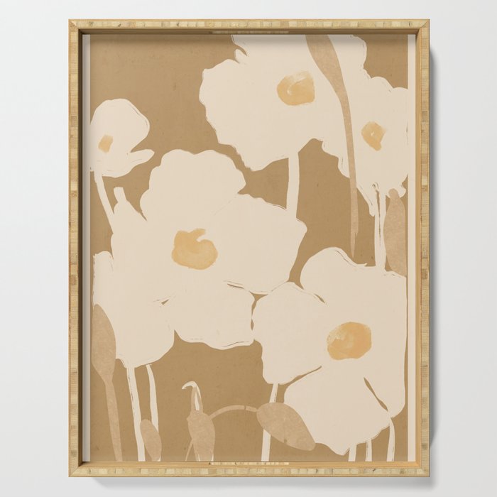 Abstract Flowers 11 Serving Tray Gallery Image 1