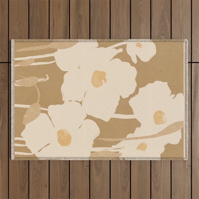 Abstract Flowers 11 Outdoor Rug Gallery Image 1
