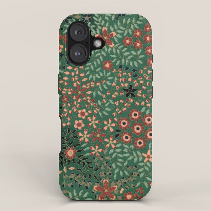 Japanese floral print pattern iPhone Case Gallery Image 1