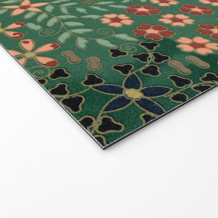 Japanese floral print pattern Welcome Mat Gallery Image 2