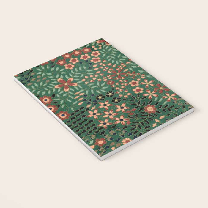 Japanese floral print pattern Notebook Gallery Image 3