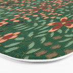 Japanese floral print pattern Bath Mat Gallery Image 3