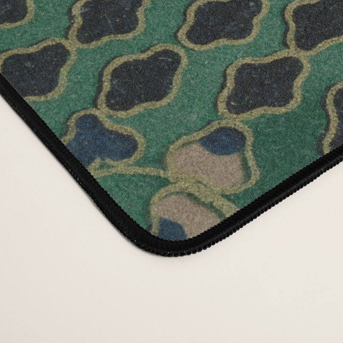 Japanese floral print pattern Desk Mat Gallery Image 4