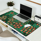Japanese floral print pattern Desk Mat Gallery Image 2
