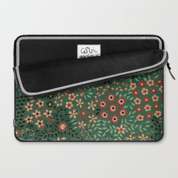Japanese floral print pattern Laptop Sleeve Gallery Image 2