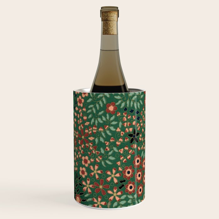 Japanese floral print pattern Wine Chiller Gallery Image 1