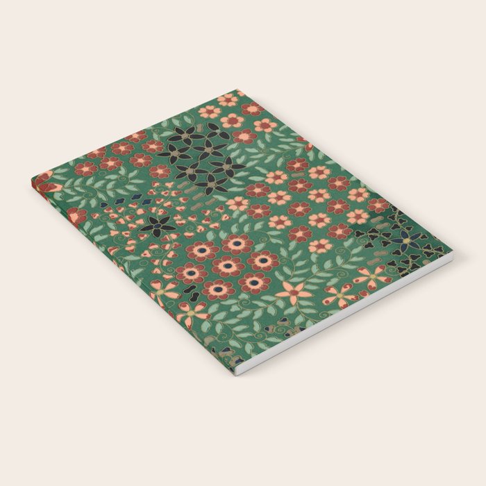 Japanese floral print pattern Notebook Gallery Image 2