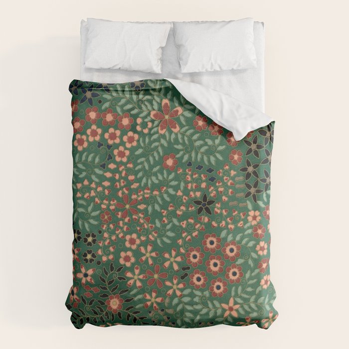 Japanese floral print pattern Duvet Cover Gallery Image 6