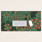 Japanese floral print pattern Desk Mat Gallery Image 1