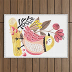 Little Birdy on a Log Outdoor Rug Gallery Image 1