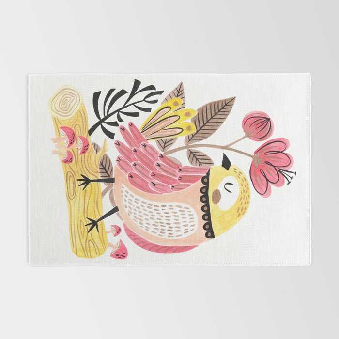 Little Birdy on a Log Rug Gallery Image 2