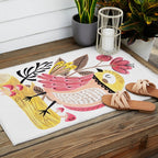 Little Birdy on a Log Outdoor Rug Gallery Image 2
