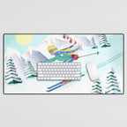 Skiing Girl Desk Mat Gallery Image 1
