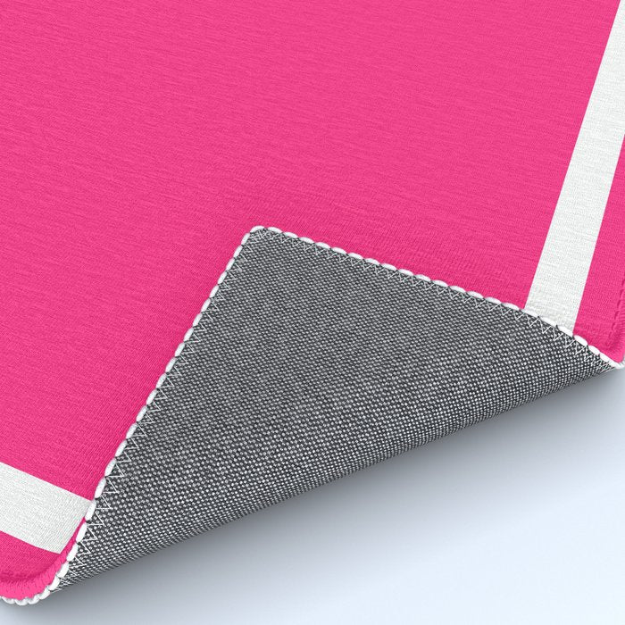 Light Hot Pink and White Greek Key Rug Gallery Image 4
