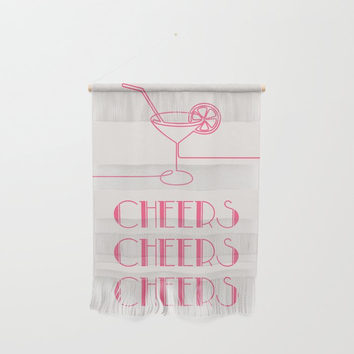 Cheers Cocktail (Pink) Wall Hanging Gallery Image 1