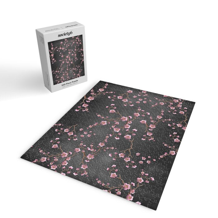 SAKURA LOVE - GRUNGE BLACK Jigsaw Puzzle Gallery Image 2