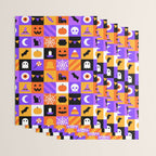 Geometric halloween mosaic pattern Wrapping Paper Gallery Image 3