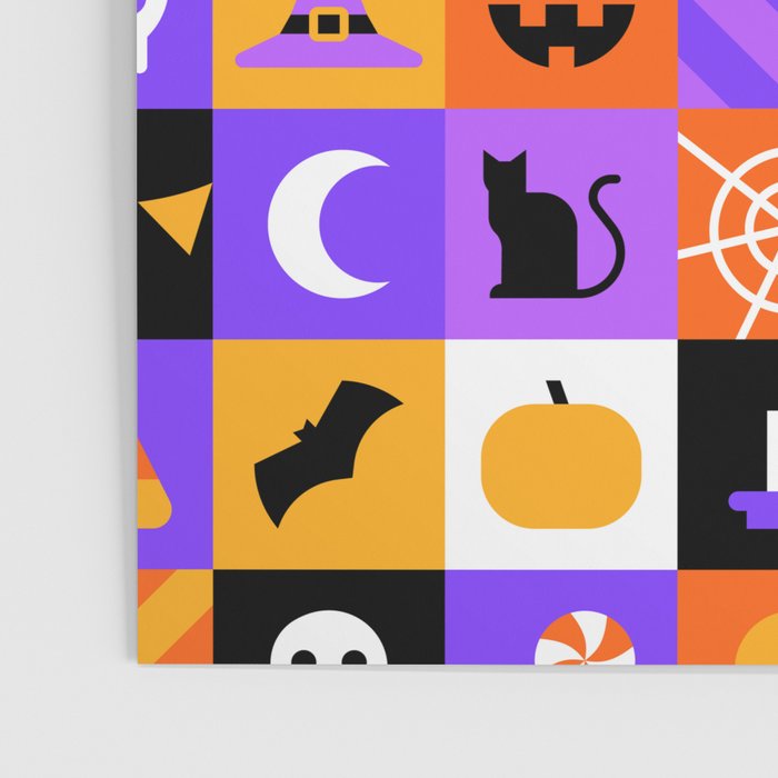 Geometric halloween mosaic pattern Poster Gallery Image 3