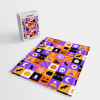 Geometric halloween mosaic pattern Jigsaw Puzzle Gallery Image 2