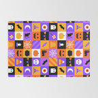 Geometric halloween mosaic pattern Rug Gallery Image 2