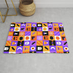 Geometric halloween mosaic pattern Rug Gallery Image 1