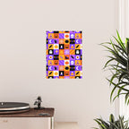 Geometric halloween mosaic pattern Poster Gallery Image 2