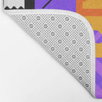 Geometric halloween mosaic pattern Bath Mat Gallery Image 2