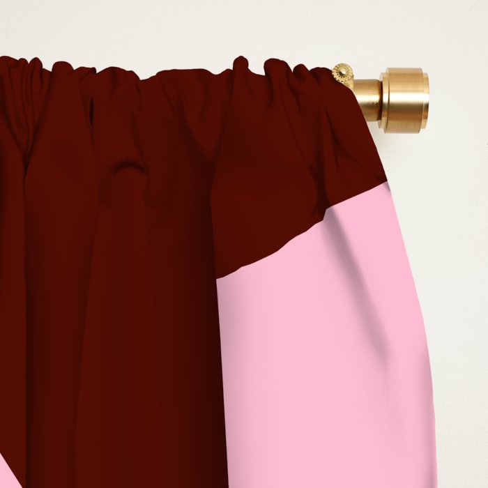 Pink and Burgundy Big Ol Stars Window Curtain Gallery Image 2