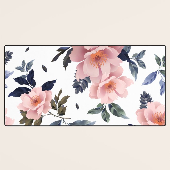 lush rosehip flowers Desk Mat Gallery Image 3