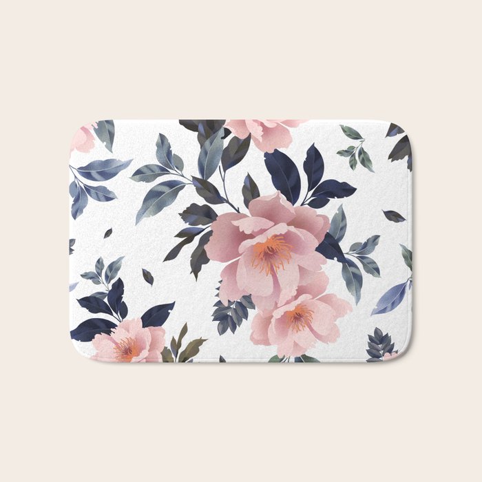 lush rosehip flowers Bath Mat Gallery Image 1