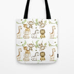 Watercolor Safari Jungle Animals  Tote Bag Gallery Image 1